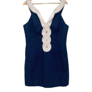 Lilly Pulitzer | True Navy Textured Vally Shift Dress EUC 2